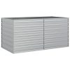 Canteiro elevado de jardim 160x80x77cm aço galvanizado prateado - Image 2