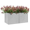 Canteiro elevado de jardim 160x80x77cm aço galvanizado prateado - Image 3