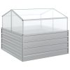 Canteiro elevado com estufa 100x100x85 cm prateado - Image 2