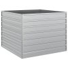 Canteiro elevado jardim 100x100x77 cm aço galvanizado prateado - Image 2