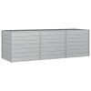 Canteiro elevado de jardim 240x80x77cm aço galvanizado prateado - Image 2