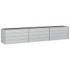 Canteiro elevado de jardim 240x40x45cm aço galvanizado prateado - Image 2