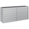 Canteiro elevado de jardim 160x40x77cm aço galvanizado prateado - Image 2