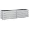 Canteiro elevado de jardim 160x40x45cm aço galvanizado prateado - Image 2