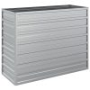 Canteiro elevado de jardim 100x40x77cm aço galvanizado prateado - Image 2