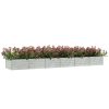 Canteiro elevado de jardim 480x80x45cm aço galvanizado prateado - Image 3