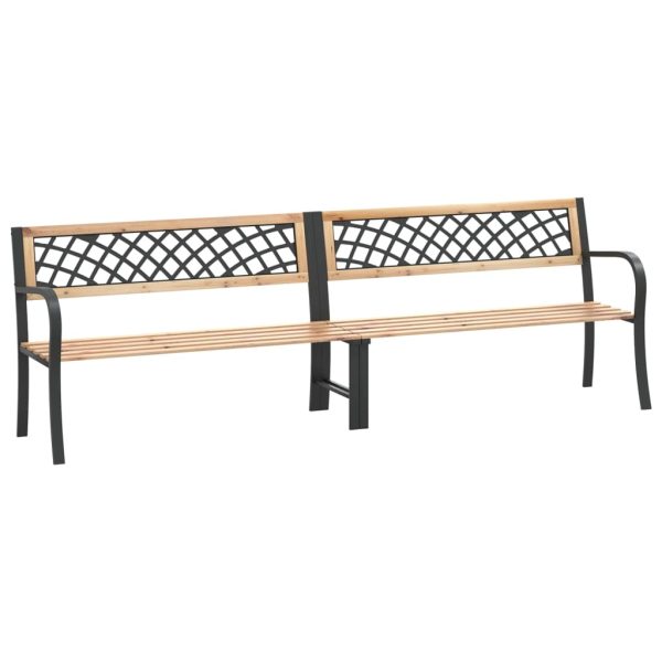 Banco de jardim duplo 238 cm madeira de abeto chinês - Image 2