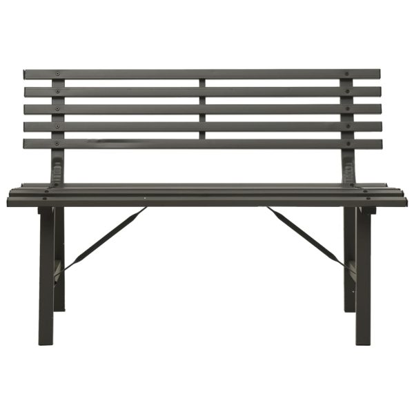Banco de jardim 110 cm aço preto - Image 3