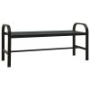 Banco de jardim 124,5 cm aço e WPC preto - Image 2
