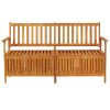 Banco de arrumação 148 cm madeira de acácia maciça - Image 2