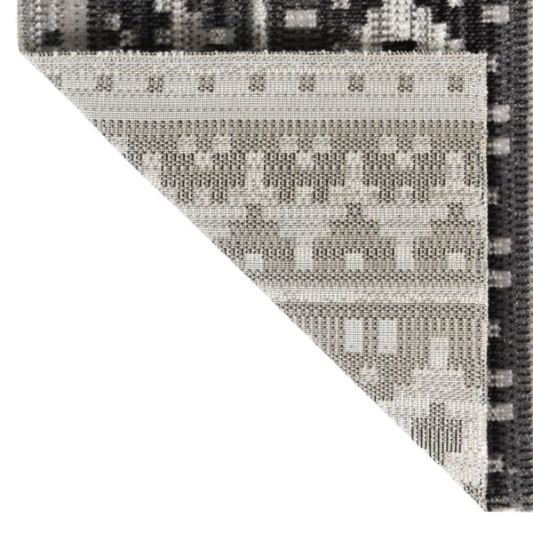 Tapete de exterior tecelagem lisa 115x170 cm cinzento-escuro - Image 3