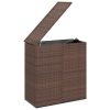 Caixa para almofadões de jardim 100x49x103,5cm vime PE castanho - Image 3