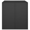 Caixa para almofadões de jardim 100x97,5x104 cm vime PE preto - Image 2