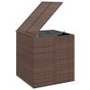 Caixa para almofadões de jardim 100x97,5x104cm vime PE castanho - Image 3