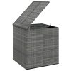 Caixa para almofadões de jardim 100x97,5x104cm vime PE cinzento - Image 3