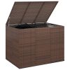 Caixa para almofadões de jardim 145x100x103 cm vime PE castanho - Image 3
