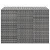 Caixa para almofadões de jardim 145x100x103 cm vime PE cinzento - Image 2