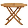 Mesa de jardim dobrável 110 cm madeira de acácia maciça - Image 3