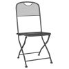 Cadeiras jardim dobráveis 2 pcs malha metal expandido antracite - Image 3
