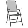 Cadeiras jardim dobráveis 2 pcs malha metal expandido antracite - Image 3