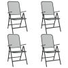 Cadeiras jardim dobráveis 4 pcs malha metal expandido antracite - Image 2