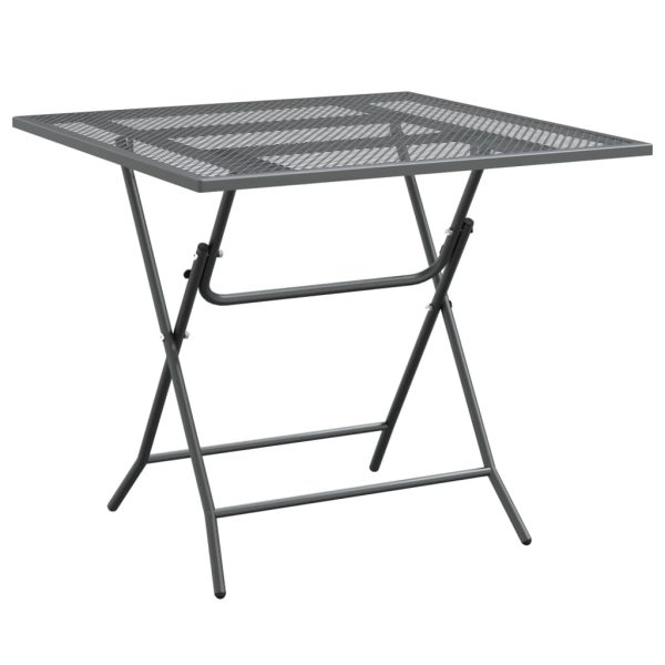 Mesa de jardim 80x80x72 cm malha metal expandido antracite - Image 2