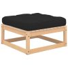 5 pcs conjunto lounge de jardim c/ almofadões pinho maciço - Image 2