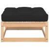 5 pcs conjunto lounge de jardim c/ almofadões pinho maciço - Image 3