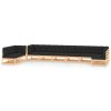 9 pcs conj. lounge jardim c/ almofadões antracite pinho maciço