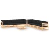 9 pcs conj. lounge jardim c/ almofadões antracite pinho maciço