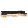 11 pcs conj. lounge jardim c/ almofadões antracite pinho maciço