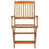 7 pcs conjunto de jantar para jardim madeira de acácia maciça - Image 6