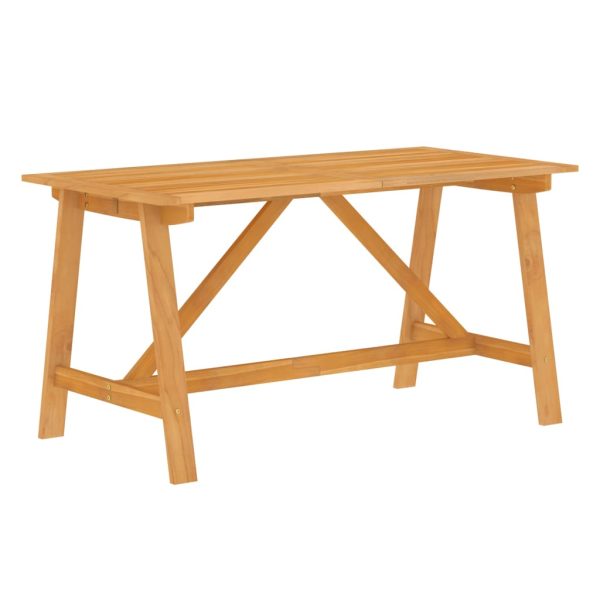 7 pcs conjunto de jantar para jardim madeira de acácia maciça - Image 3