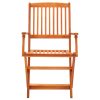 Cadeiras de jardim dobráveis 6 pcs eucalipto maciço - Image 3