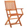 Cadeiras de jardim dobráveis 8 pcs eucalipto maciço - Image 2