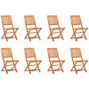 Cadeiras de jardim dobráveis 8 pcs eucalipto maciço
