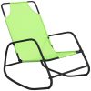 Espreguiçadeiras baloiço 2 pcs aço e textilene verde - Image 3