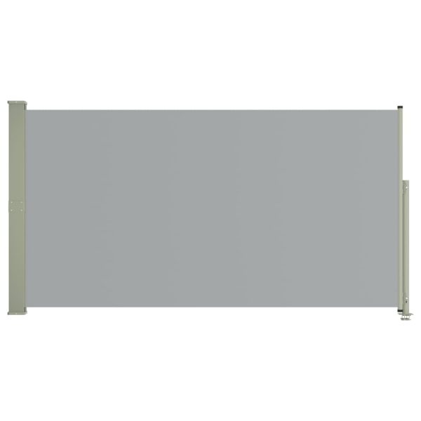 Toldo lateral retrátil para pátio 160x300 cm cinzento - Image 2
