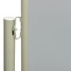 Toldo lateral retrátil para pátio 160x300 cm cinzento - Image 3