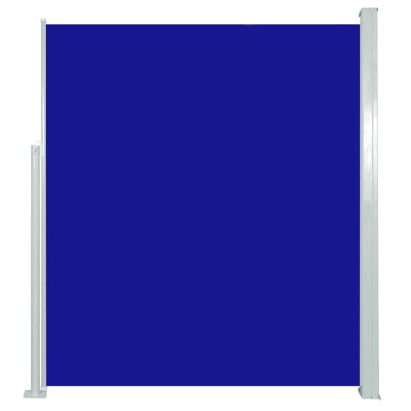 Toldo lateral retrátil para pátio 160x500 cm azul - Image 2