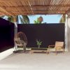 Toldo lateral retrátil 200x600 cm preto