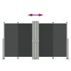 Toldo lateral retrátil 140x1200 cm preto - Image 5