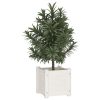 Vaso/floreira de jardim 31x31x31 cm pinho maciço branco - Image 3