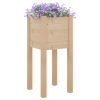 Vasos/floreiras de jardim 2 pcs 31x31x70 cm pinho maciço - Image 3