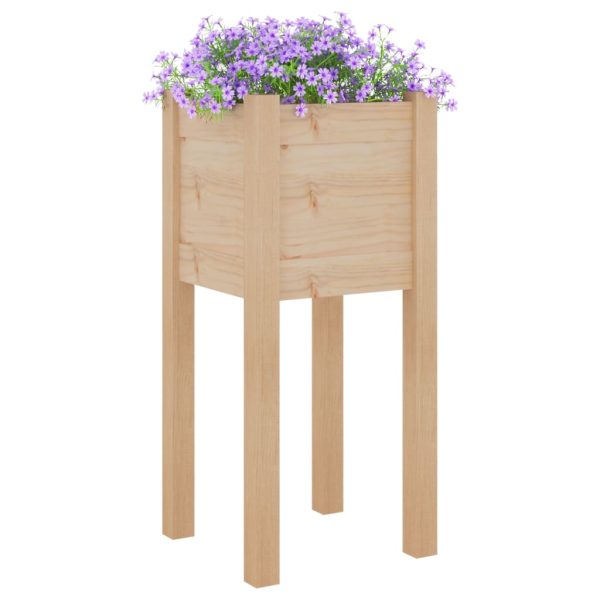 Vasos/floreiras de jardim 2 pcs 31x31x70 cm pinho maciço - Image 3