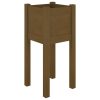 Vaso/floreira de jardim 31x31x70 cm pinho maciço castanho-mel - Image 2