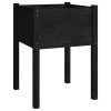Vaso de jardim 50x50x70 cm madeira de pinho maciça preto - Image 2