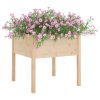 Vaso/floreira de jardim 70x70x70 cm madeira de pinho maciça - Image 3