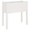 Vaso de jardim 70x31x70 cm madeira de pinho maciça branco - Image 2