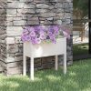 Vaso de jardim 70x31x70 cm madeira de pinho maciça branco